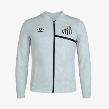 Imagem de Jaqueta Santos Hino 2025 Umbro Masculino, G, Cinza, Masculino