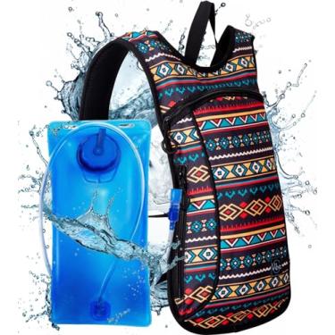 Imagem de Mochila Vibe Hidratação de Poliéster Reciclado – Bexiga 2L para Mulheres e Homens Rave, Tribal, M