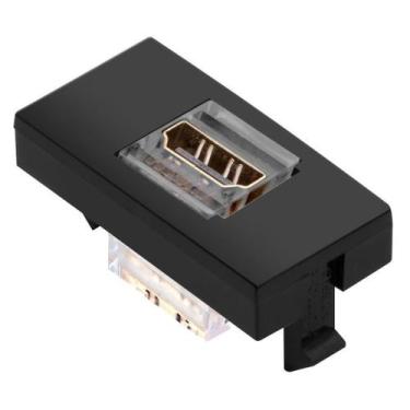 Imagem de Módulo Tomada Hdmi - Inova Preto Fosco - 85718 - Alumbra