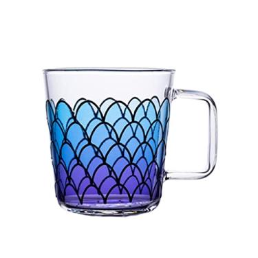 Imagem de Caneca com um copo de vidro caneca criativa copo bebendo copo doméstico leite café da manhã copo de café escritório caneca de café (cor: latão)