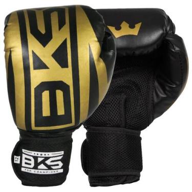 Imagem de Luva De Boxe Treino Muay Thai Kickboxing Bks Boxing, Dourado, 16oz