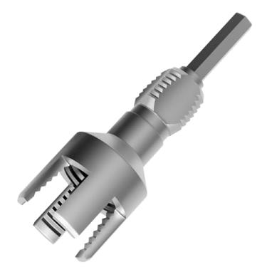 Imagem de REKCKRUL Ferramenta de rosqueamento de tubulação interna e externa integrada (matrizes de 1/5.1 cm) | Novo kit rosqueador de tubos de PVC de dupla função | Broca elétrica compatível com encanamento