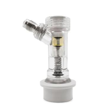 Imagem de Desconector Ball Lock (GAS) MFL 1/4" - Com válvula de retenção, antirrefluxo, compatível com barril Pepsi/Keg, entrada de ar, engate rápido