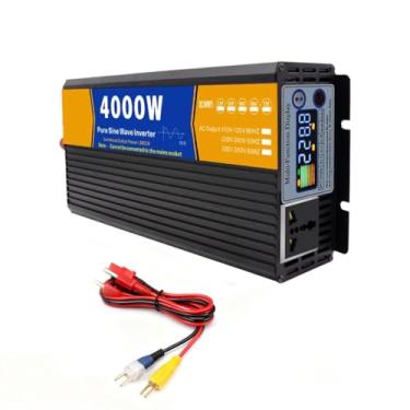 Imagem de Inversor de Energia de Emergência DC 12V 24V -72V 4000W Onda Senoidal Pura Inversor Carregador Fase Dividida Entrada DC Saída AC 110V 220V Inversor de Baixa Frequência,72v to 220v