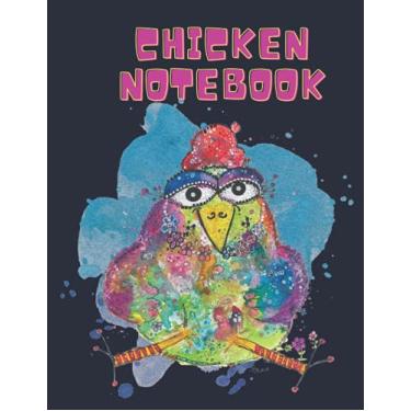 Imagem de Chicken Notebook: Blank Lined Journal - Sketch Drawing, Journal Notes Sketchbook - Perfect gift for Chickens Lovers, Students, Teachers and Kids 8.5 x 11 inch 100 Pages