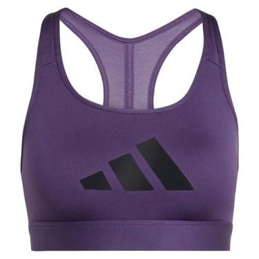 Imagem de Top Adidas Power React Feminino, Roxo, GG