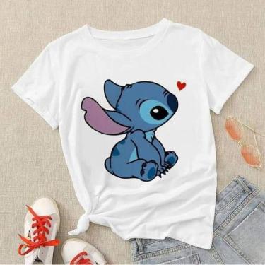 Imagem de Camiseta Lilo e Stitch tumblr fofo - Feminina - Tshirt - blusa - KOUPE