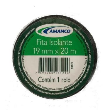 Imagem de Fita Isolante Preta 20m Antichama - Amanco