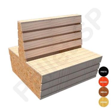 Imagem de Sofá Booth de Pallet e OSB 120x100 cm - Mobiliário Sustentável - PALLE