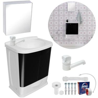 Imagem de Gabinete 2 Portas Suspenso Banheiro Lavatório + Armário + - Astra