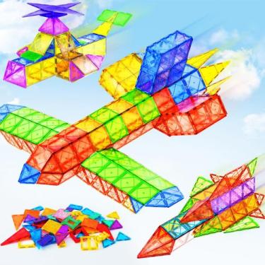 Imagem de Blocos de construção magnéticos DMOIU 42PCS para crianças de 3 a 8 ano