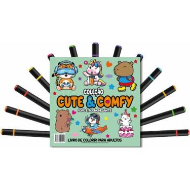 Imagem de Livro - Cute & Comfy Coloring Book for Adults - Fofo e Aconchegante - 