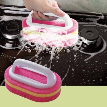 Imagem de Escova de limpeza, escova de limpeza manual, escova de argamassa, escova de piscina, almofadas de limpeza, para paredes de piscina, banheiro, piso, banheira, chuveiro e superfície de cozinha