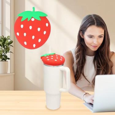 Imagem de Tampa à prova de poeira e canudo para Stanley Cup 1,134 g, acessórios de topo de canudo engraçados fofos e divertidos, acessórios de copo Stanley de 1,134 g selados, à prova de poeira e respingos para