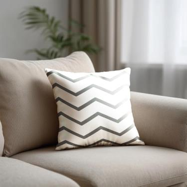 Imagem de Capas de almofada de linho cinza 45,7 x 45,7 cm, capas de almofada de sofá decorativas macias (1 peça