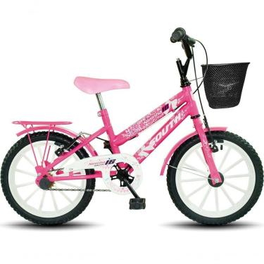 Imagem de Bicicleta Infantil Aro 16 South Nininha Cesto E Paralama Meninas - Rosa Rosa