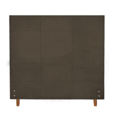 Imagem de Cabeceira Larissa Tamanho Viuva Para Colchão de 1,28mt Suede Marrom