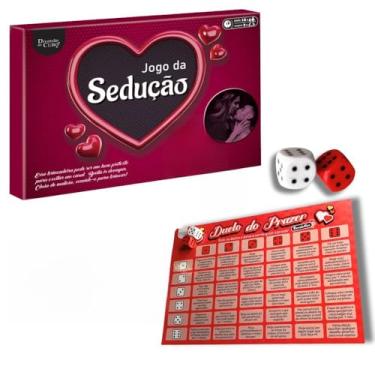 Imagem de Kit Jogo de Casal Erótico Duelo do Prazer 36 Desafios 2 Dados + Jogo Da Sedução Tabuleiro de Casal