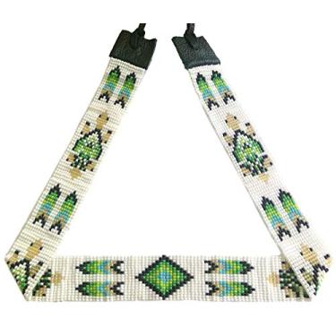 Imagem de Chapéu de caubói com contas estilo rodeio feito à mão com 2,54 cm de largura (H54SB13)