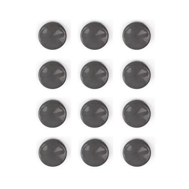 Imagem de Imãs Enfeite de Geladeira e Painel Botão Cinza 12 Unidades - TUDOPRAFO