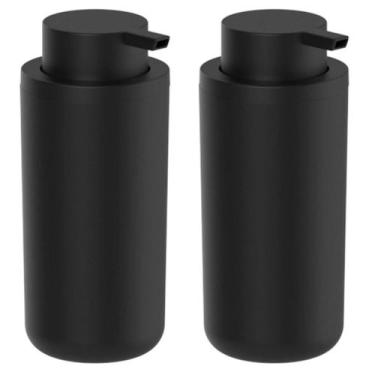 Imagem de Kit Dispenser Banheiro 2 Pçs Ideal para Sabonete Líquido Shampoo Condi