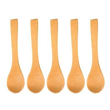 Imagem de Colher de madeira, 5 peças, condimentos, café, colheres, mini colheres de sobremesa fáceis de limpar, utensílios de cozinha ecológicos (5 peças)