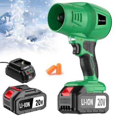 Imagem de Devaukee Soprador de folhas elétrico sem fio, sopradores de folhas portáteis leves de 20 V para cuidados com o gramado, limpeza de pátio, folhas sopradoras, ideal para casa e jardim, 1 bateria