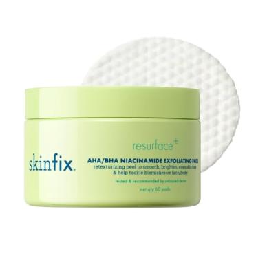 Imagem de Skinfix Almofadas esfoliantes de niacinamida AHA/BHA – 60 almofadas – reduz visivelmente a descoloração, remove a pele morta, libera pelos encravados e desobstrui os poros – vegano, livre de crueldade