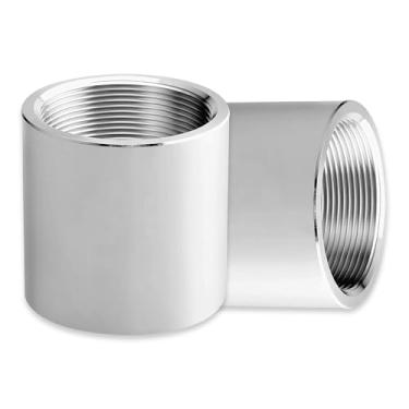 Imagem de Acoplamento completo rosqueado de alumínio de 3,5 cm, conector de encaixe de tubo fêmea NPT de 5 cm, programação 6061-T 101,6 cm de acordo com ANSI/ASME - 1 peça