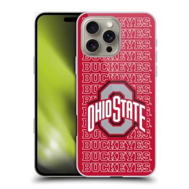 Imagem de Head Case Designs Capa rígida oficialmente licenciada com logotipo da Ohio State University Outline Buckeyes compatível com Apple iPhone 16 Pro Max