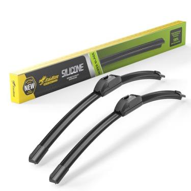 Imagem de RaidBee Raidbee 24 Polegadas Silicone Windshield Wiper Blades 2 Pack Substituição Para Dodge Ram 1500 2500 3500 4000 4500 5500 2009-2002 E Novo Ram 1,2,3500 2022-2020 +Mais All-Season Silicone Wiper