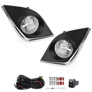 Imagem de RP Remarkable Power, FL7022 adequado para 2014 2015 2016 Corolla/Altis CE ECO L LE S kit de faróis de neblina interruptor fiação lâmpada carcaça cromada