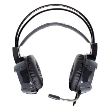 Imagem de Headset Gamer, Preto e Vermelho, USB e P2 3.5mm, LED, Microfone com Cancelamento de Ruído, Som Estéreo, Cabo 2.3m