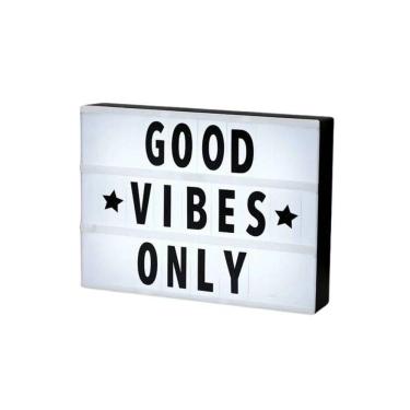 Imagem de Caixa Luminária Vintage Para Frases E Mensagem Com 96 Placas