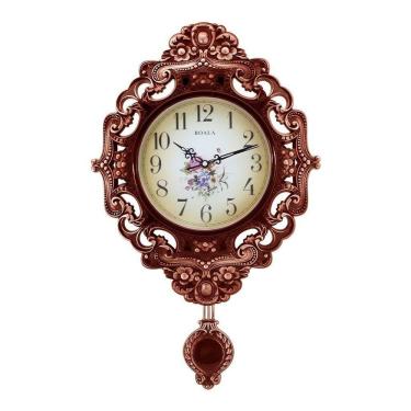 Imagem de Relógio De Parede Cobre Quartz Clock Luxo Com Pendulo 59cm