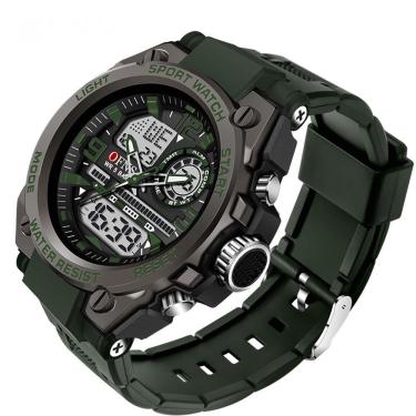 Imagem de Relógio Digital Estilo G Masculino Esportivo Militar Verde