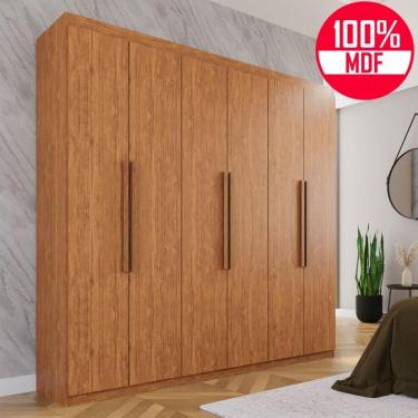 Imagem de Guarda-roupa Casal 100% Mdf 6 Portas E 4 Gavetas Istambul - Tudo De Móveis Cinamomo