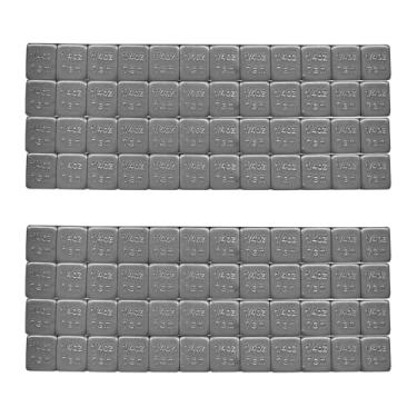 Imagem de MUQIDA 96 peças de pesos de roda com adesivo de 1/113.4 g, pesos de roda de equilíbrio de pneu de 7,1 g com adesivo forte, caixa de tira de peso de pneu de perfil baixo tipo EasyPeel para carro