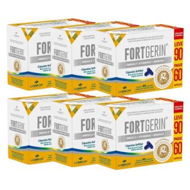 Imagem de Kit 6 Fortgerin Ômega 3 + Vitaminas + Minerais 90 Cápsulas