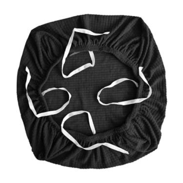 Imagem de Homyl Capa de assento elástica elástica, capas de escritório de elastano redondas, lavável removível para escritório, jantar, banquinhos de bar, preto