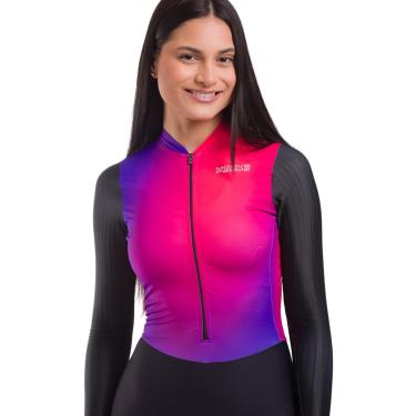 Imagem de Macaquinho Ciclismo Feminino Marcio May Moove Manga Longa Vivid