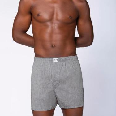 Imagem de Cueca Lupo Samba Canção Tecido Plano 18612-001, Chumbo mescla, M