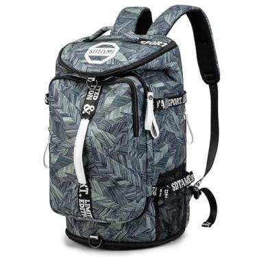 Imagem de Mochila de ginástica com compartimento para sapatos, mochila de viagem de 4 formas para mulheres e homens, bolsa de fim de semana multifuncional com camada à prova d'água e compartimento para laptop