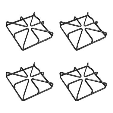 Imagem de Grelhas de queimador WB31X20643 compatíveis com modelos de grelha de queimador de peças de fogão GE Kenmore Hotpoint, grelha de superfície de aço metálico 4 peças