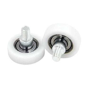 Imagem de 5 rolos de rolamento revestidos OD POM de 26 mm com parafusos M6 e rolamentos 626Z BS62626-8C4L10M6 26 x 8 mm rodas de guia de porta e janela