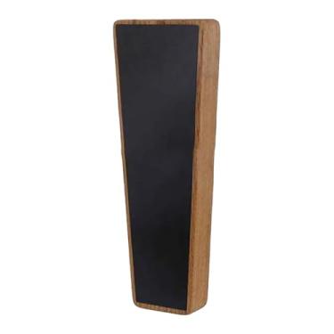 Imagem de Ioensy Puxador de madeira para de cerveja com quadro-negro, criativo, e fácil de instalar, ideal para chopeiras de bar e cervejarias, Cor de Madeira Escura
