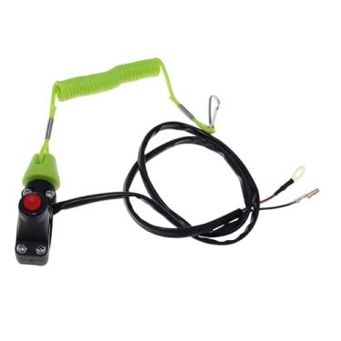 Imagem de Ysyqkn Interruptor de Parada Do Motor para Guidão de 22 Mm, Encaixe Universal, Peças de Reposição, 70 Cm para Quadriciclos de 49", Profissional, Verde, Tamanho real