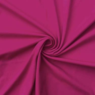 Imagem de Tecido de nylon fúcsia, tecido esportivo fosco para roupa de banho, 80% nylon, 20% elastano, elasticidade em 4 direções 152 cm de largura para esportes, dança, ioga, costura - 1 jarda