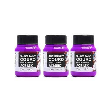 Imagem de Kit com 3 Tinta para Tênis Couro Tecido Shake Paint 106 Roxo Acrilex 37ml – Alta Aderência, Acabamento Uniforme, Ideal para Customização e Restauração de Calçados e Acessórios
