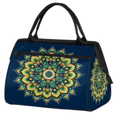 Imagem de Bolsa pequena para o fim de semana para mulheres, homens, animal, libélula, verde, galáxia, dobrável, bolsa de ginástica, bolsa de ginástica, Cor: 16, 15.2*8.3*11.6 inch